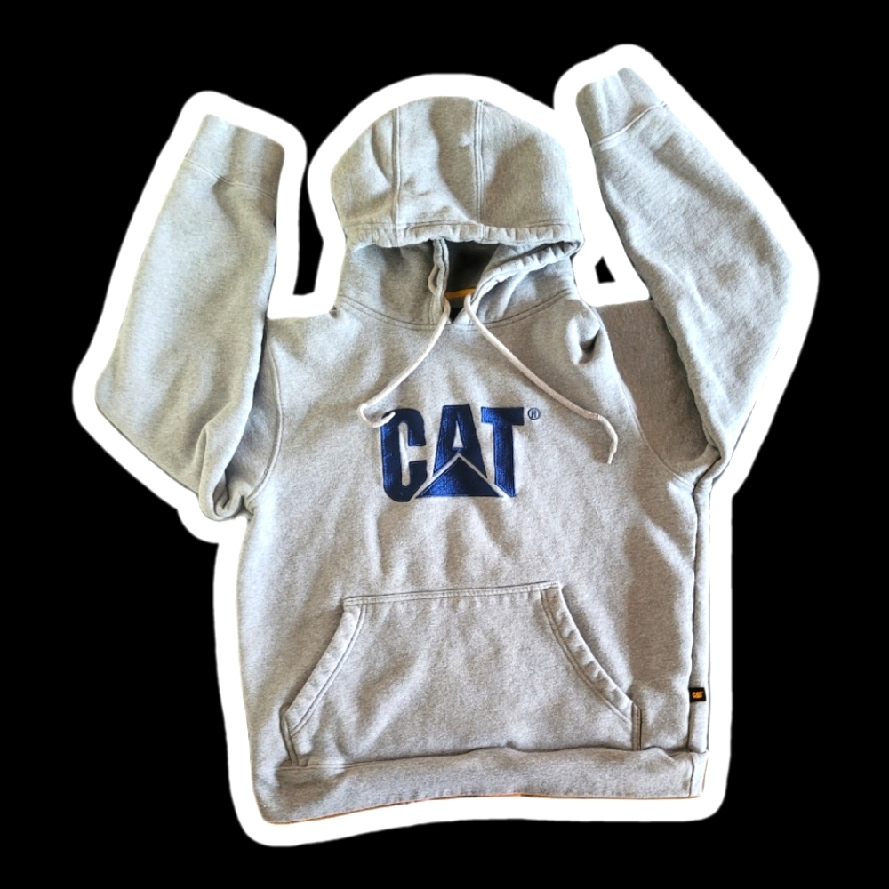 CAT gray + blue caterpillar hoodie